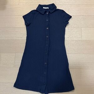 Reformation Navy Blue knit mini Dress